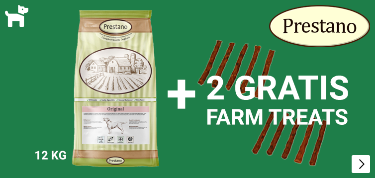 Prestano + 2 gratis farm treats snacks DOG